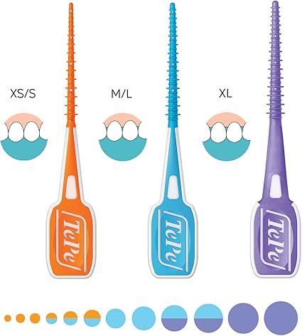 TePe EasyPick Toothpicks, Orange, ISO XS-S, 60pcs, Dental Plaque Removal Tool, efficient and Easy Cleaning Between The Teeth, toothpicks for Narrow Gaps
