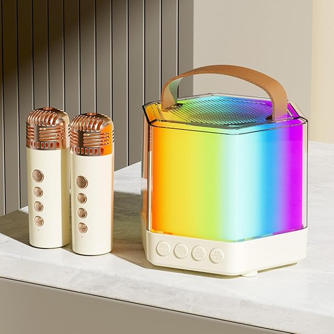 Bexdug Karaoke Machine For Adults - RGB Color Light Wireless Karaoke Speaker