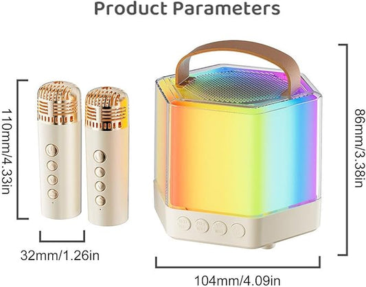 Bexdug Karaoke Machine For Adults - RGB Color Light Wireless Karaoke Speaker